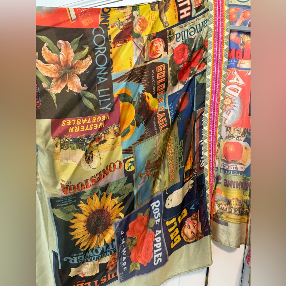Johnny Was Crate Shay Multicolored Silk Kimono View 4